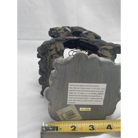 VINTAGE HALLOWEEN HAUNTED BAT HOUSE Ceramic Candle Holder  RARE - Picture 14 of 16